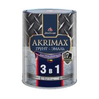 Грунт эмаль по ржавчине 3в1 графит 1,7кг матовая б/с 1ч Akrimax Premium