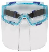 Очки защитные пластик прозрачные панорамные с щитком FIT 