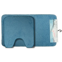 Коврик в ванную двойной  50х80 40х50 голубой AQUA-PRIME----