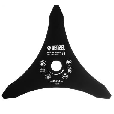 Диск для триммера 305х25,4мм 1,6мм 3 лезвия Denzel
