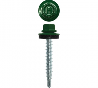 Саморез кровельный RAL6005 4,8х35 дерево  50шт зеленый мох Daxmer