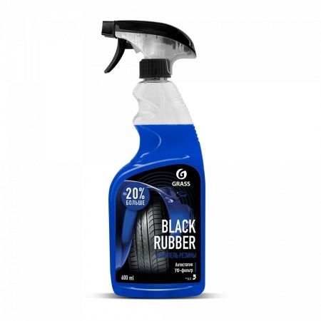 Полироль-чернитель шин Black Rubber 0.6л спрей Grass