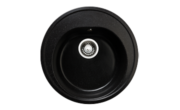 Мойка иск мрамор врезная G001 505х505 антрацит Granicom