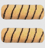 Ролик алкид 100х15х11х6мм полиакрил желтый, черная полоса 2 шт Тигр Decor(40)*