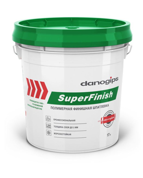 Шпатлевка полимерная 17л финишная SuperFinish Danogips***