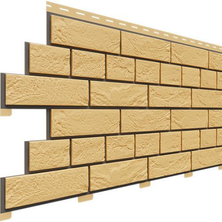 Сайдинг  "Кирпич серия Славянка прокрашененный" 1840х215мм 1шт-0,4м2 / 1уп-15шт