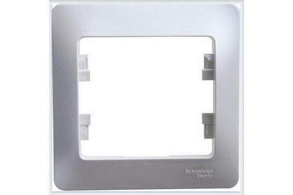 Рамка 1-местная алюминий  Glossa