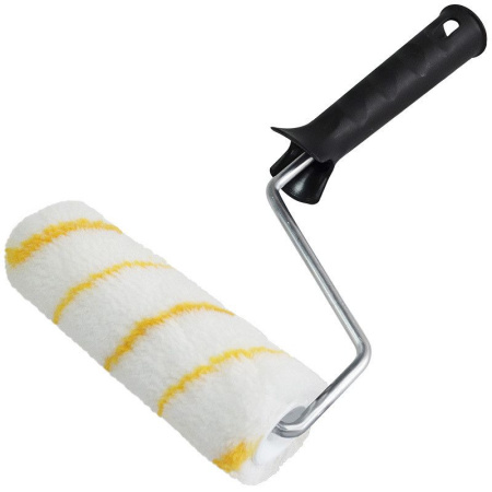 Валик эмаль алкид 240х42х12х6мм 860г/м2 полиамид желтая полоса Decor(45)