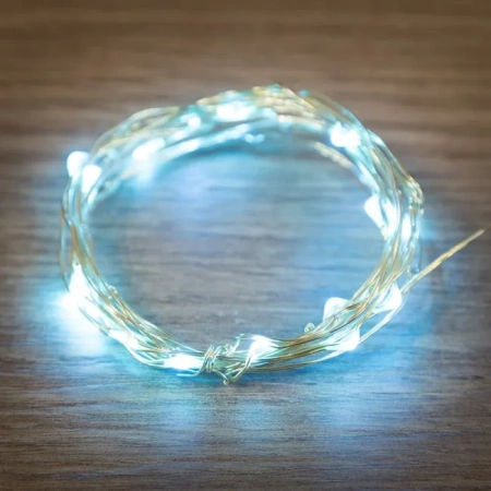 Гирлянда Роса  2м серебристый ПВХ/голубой свет IP20 Neon-Light